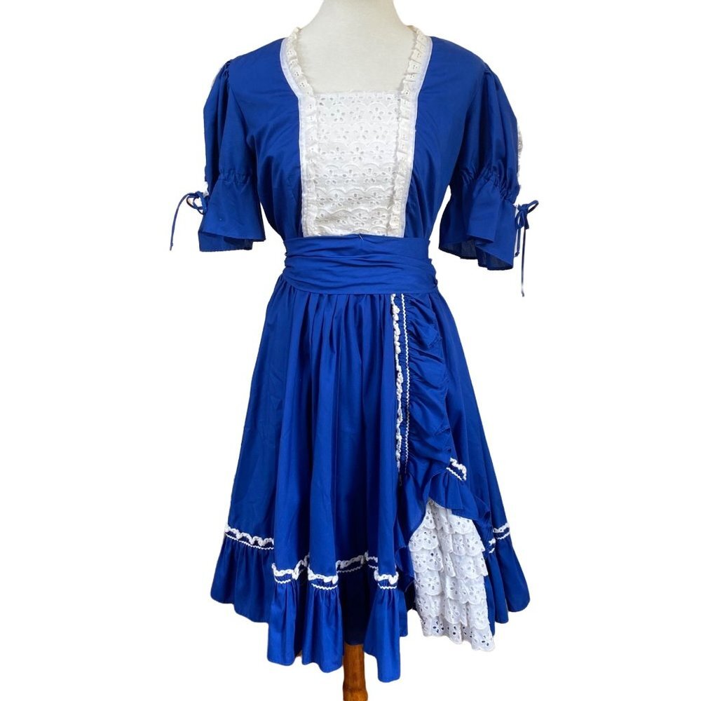 Vintage Square Dance Dress 50s Cosplay Southwestern Cowgirl Rockabilly Large 12 - Picture 2 of 12